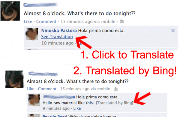 Read more about the article Bing Translate in Facebook – Leaves a Bit to Be Desired